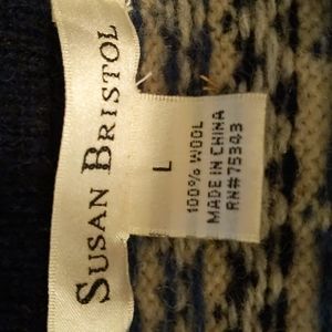 100% wool sweater Susan Bristol women's large